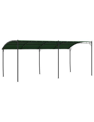 Gazebo 6 x 3 x 2,55 m Verde Tessuto e Alluminio 180