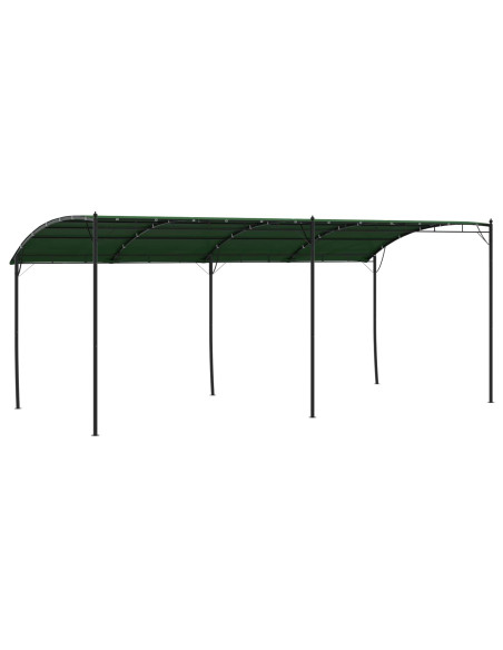Gazebo 6 x 3 x 2,55 m Verde Tessuto e Alluminio 180