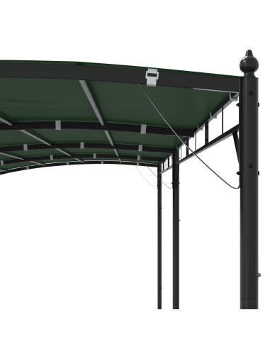Gazebo 6 x 3 x 2,55 m Verde Tessuto e Alluminio 180