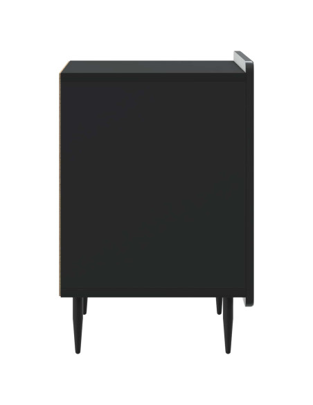 Armadio da Notte Nero 43 x 34,5 x 52 cm Legno ingegnerizzato