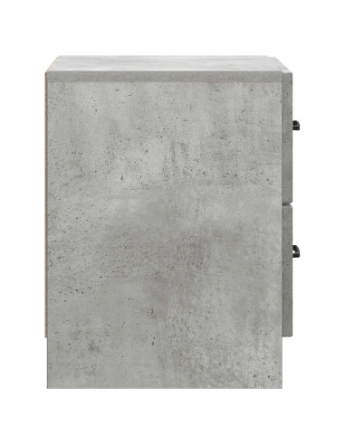 Armadio da Notte Grigio Cemento 43 x 34,5 x 44,5 cm