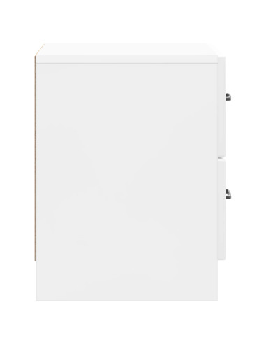 Armadio da Notte con cassetto Bianco Lucido 43 x 34,5 x 44,5 cm