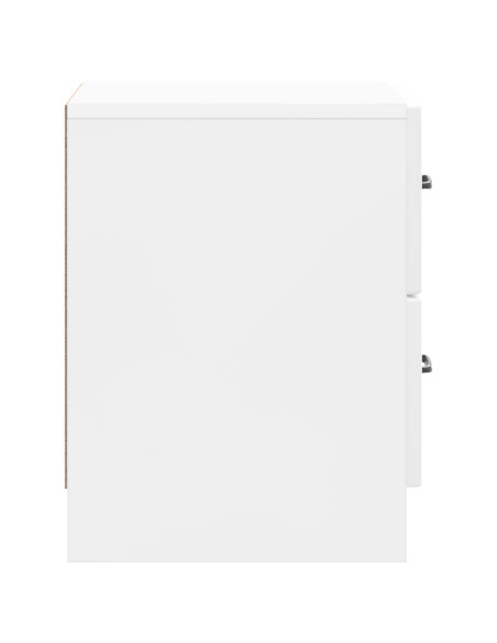 Armadio da Notte con cassetto Bianco Lucido 43 x 34,5 x 44,5 cm