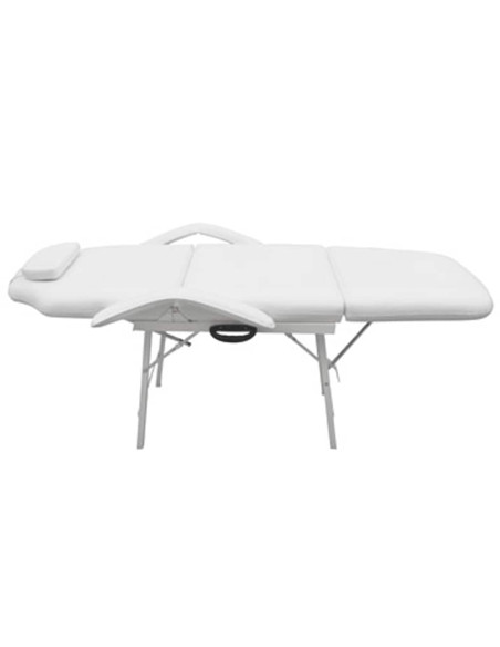 Letto Trattamento Viso Regolabile in Similpelle Bianco