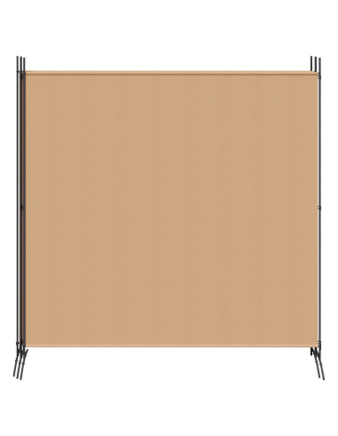 Paravento a 4 Pannelli Beige 698 x 180 cm Tessuto
