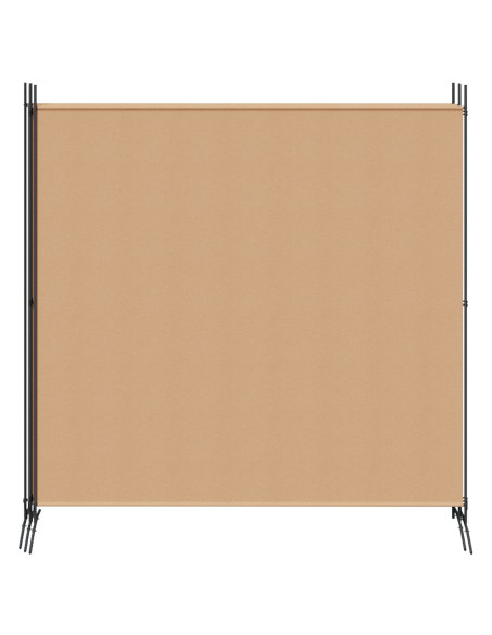 Paravento a 4 Pannelli Beige 698 x 180 cm Tessuto