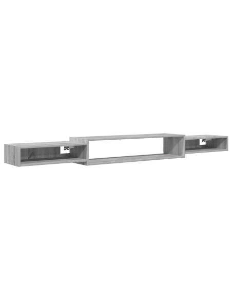 Mobile TV da Parete A parete Sonoma grigio 220 x 28 x 21 cm