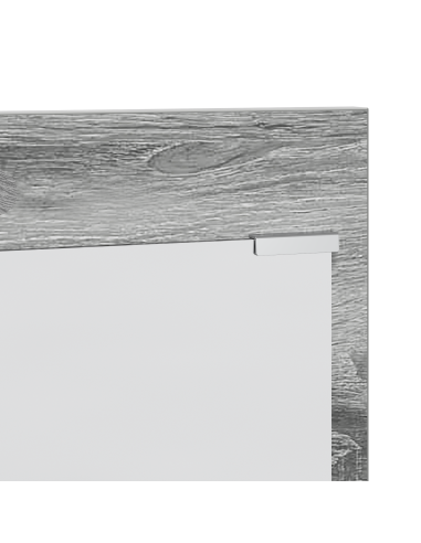 Appendiabiti a muro con specchio Grigio Sonoma 70 x 10 x 90 cm