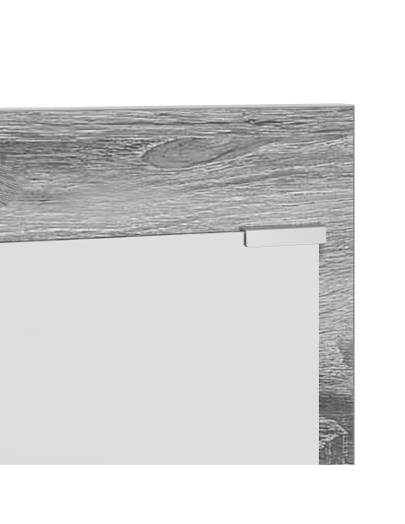 Appendiabiti a muro con specchio Grigio Sonoma 70 x 10 x 90 cm