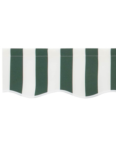 Tenda a Braccio Verde e Bianco 430 x 20 cm Tela
