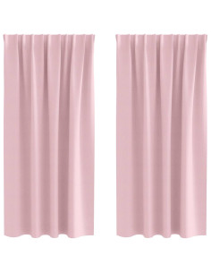 Tende Blackout con Anelli 2 pcs Rosa baby 175 x 140 cm 2