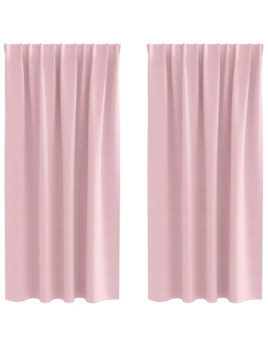 Tende Blackout con Anelli 2 pcs Rosa baby 175 x 140 cm