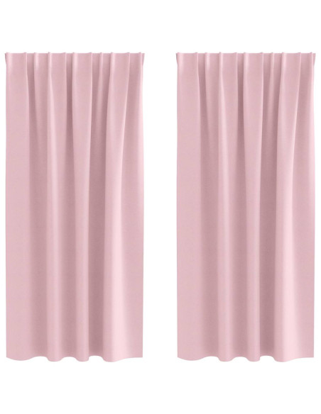 Tende Blackout con Anelli 2 pcs Rosa baby 175 x 140 cm