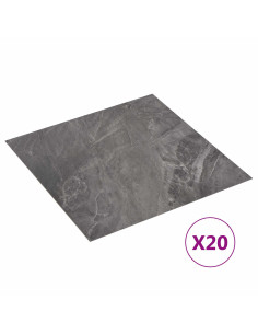 Plance per Pavimentazione Autoadesiva 30,5 x 30,5 cm 20 pcs PVC 2