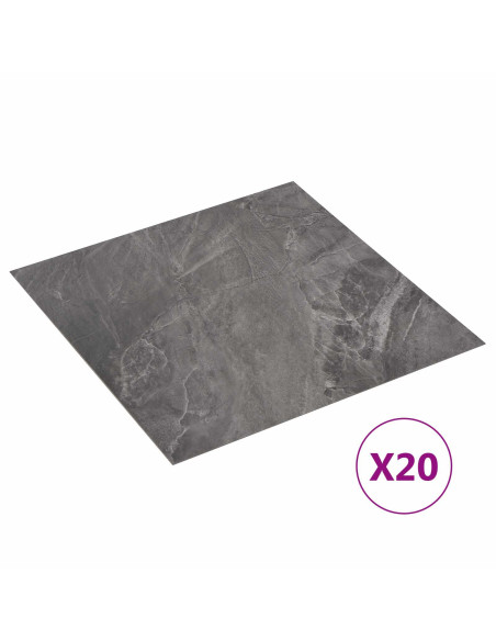 Plance per Pavimentazione Autoadesiva 30,5 x 30,5 cm 20 pcs PVC