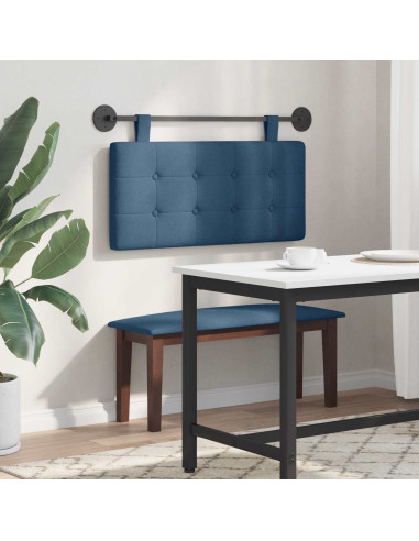 Testata appesa Montaggio a parete Blu 100 x 55 x 5 cm Tessuto