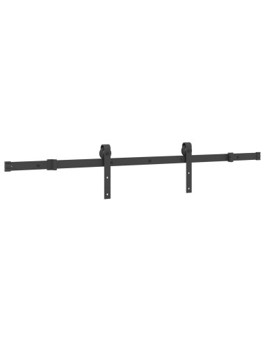 Porta scorrevole NARVIK Naturale e Nero 85 x 210 cm (152,5 cm)