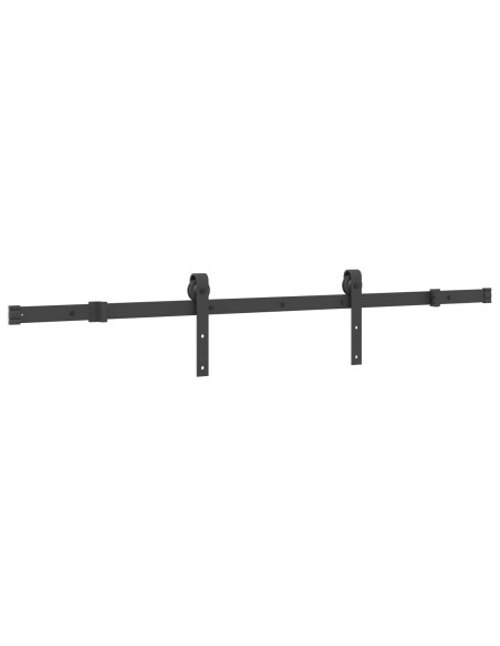 Porta scorrevole NARVIK Naturale e Nero 85 x 210 cm (152,5 cm)