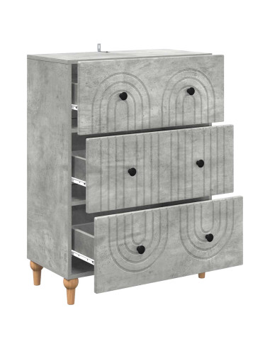 Mobile con Cassetti Grigio Cemento 66 x 34,5 x 90 cm