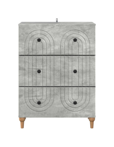 Mobile con Cassetti Grigio Cemento 66 x 34,5 x 90 cm