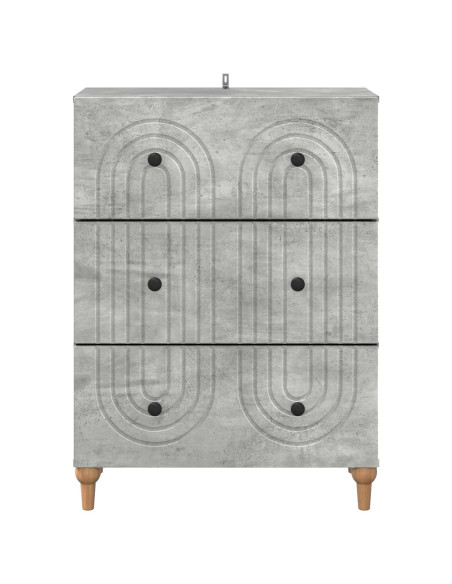 Mobile con Cassetti Grigio Cemento 66 x 34,5 x 90 cm