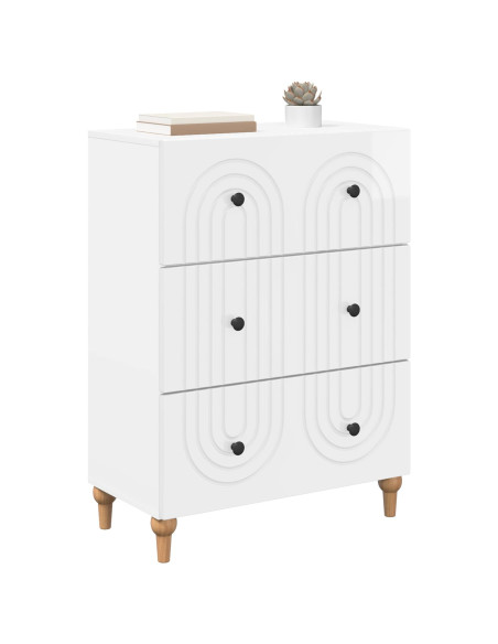 Mobile con Cassetti Bianco Lucido 66 x 34,5 x 90 cm
