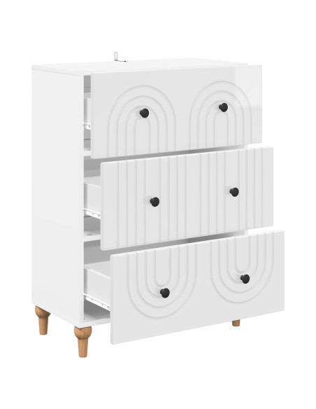Mobile con Cassetti Bianco Lucido 66 x 34,5 x 90 cm