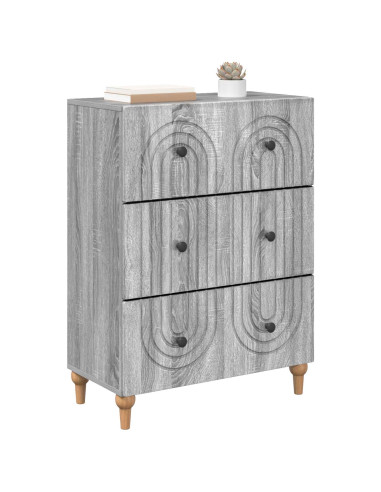 Mobile con Cassetti Grigio Sonoma 66 x 34,5 x 90 cm
