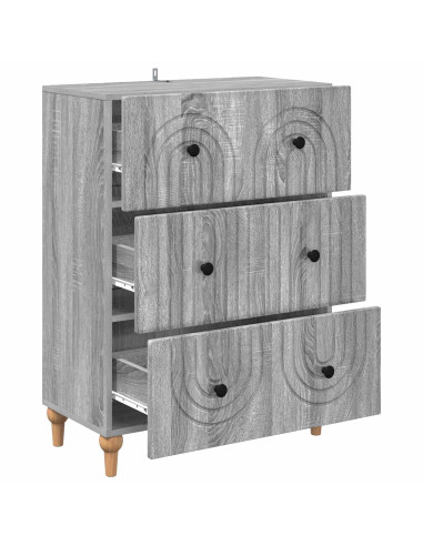 Mobile con Cassetti Grigio Sonoma 66 x 34,5 x 90 cm