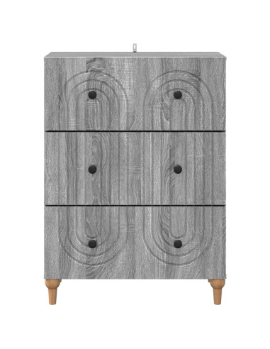 Mobile con Cassetti Grigio Sonoma 66 x 34,5 x 90 cm