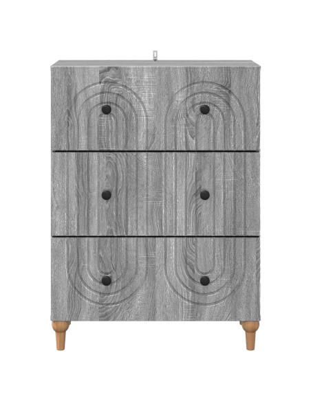 Mobile con Cassetti Grigio Sonoma 66 x 34,5 x 90 cm