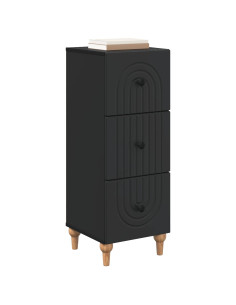 Mobile con Cassetti Nero 33 x 34,5 x 90 cm Legno ingegnerizzato 2