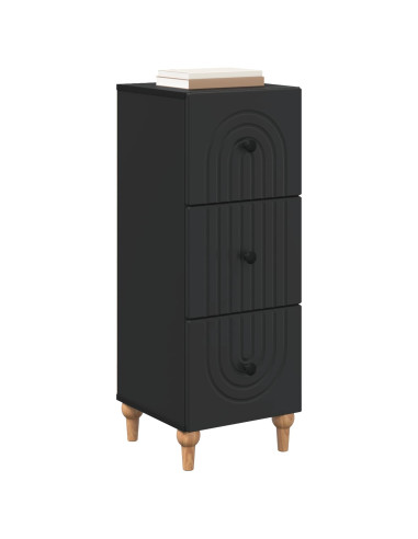 Mobile con Cassetti Nero 33 x 34,5 x 90 cm Legno ingegnerizzato