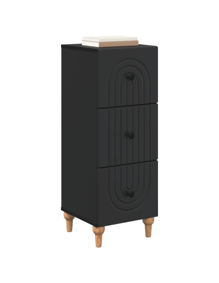 Mobile con Cassetti Nero 33 x 34,5 x 90 cm Legno ingegnerizzato