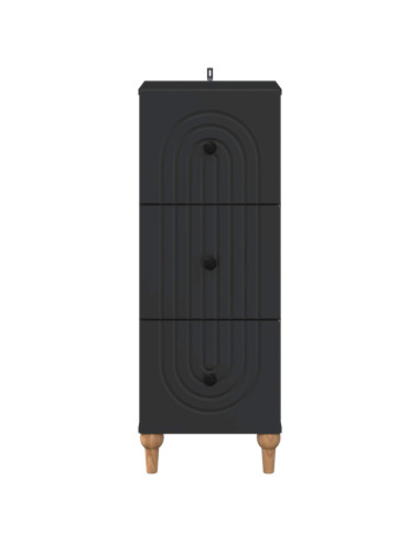 Mobile con Cassetti Nero 33 x 34,5 x 90 cm Legno ingegnerizzato