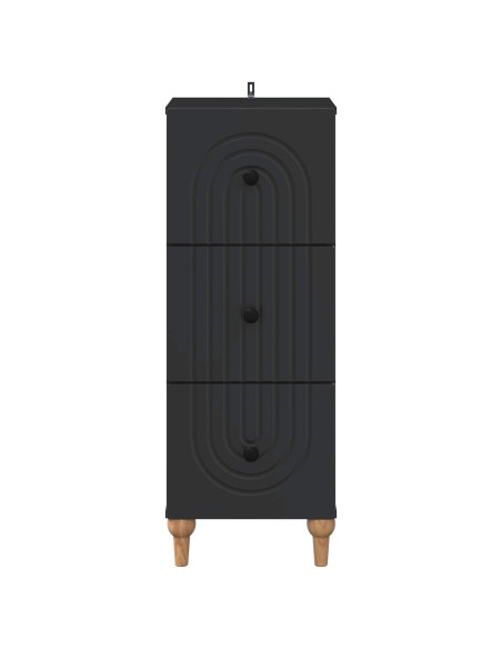 Mobile con Cassetti Nero 33 x 34,5 x 90 cm Legno ingegnerizzato
