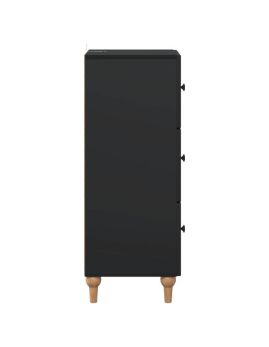 Mobile con Cassetti Nero 33 x 34,5 x 90 cm Legno ingegnerizzato