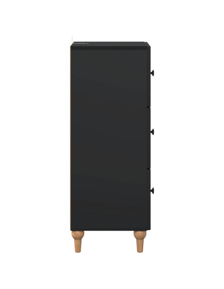 Mobile con Cassetti Nero 33 x 34,5 x 90 cm Legno ingegnerizzato