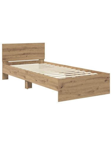 Letto con LED Rovere Artigianale 80 x 200 cm
