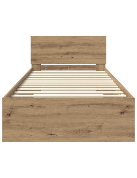 Letto con LED Rovere Artigianale 80 x 200 cm