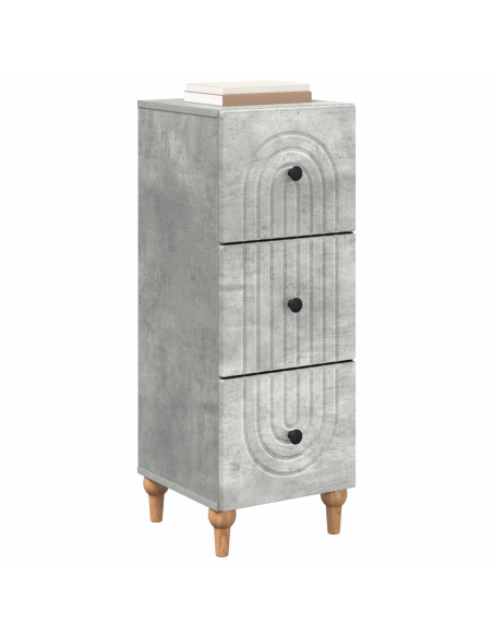 Mobile con Cassetti Grigio Cemento 33 x 34,5 x 90 cm
