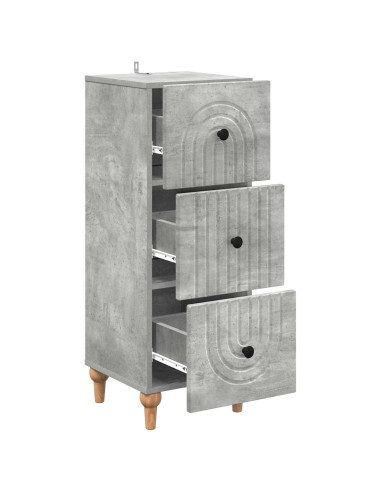 Mobile con Cassetti Grigio Cemento 33 x 34,5 x 90 cm