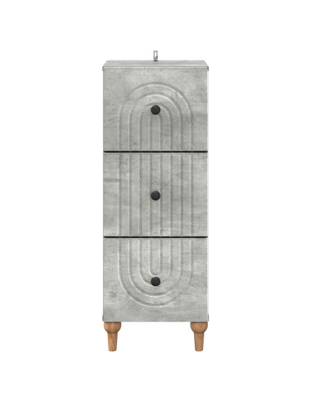 Mobile con Cassetti Grigio Cemento 33 x 34,5 x 90 cm