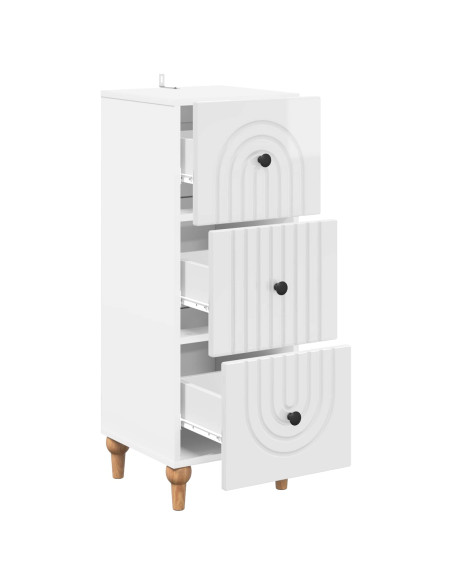Mobile con Cassetti Bianco Lucido 33 x 34,5 x 90 cm