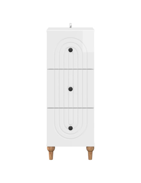 Mobile con Cassetti Bianco Lucido 33 x 34,5 x 90 cm