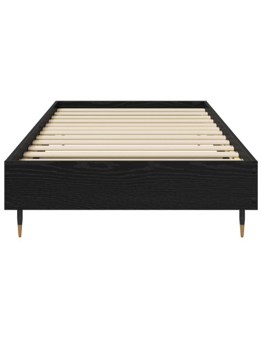 Struttura del letto Rovere Nero 80 x 200 cm