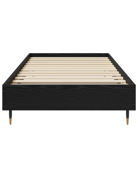 Struttura del letto Rovere Nero 80 x 200 cm