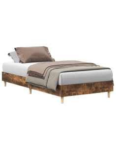 Struttura del letto Rovere Fumo 80 x 200 cm 2