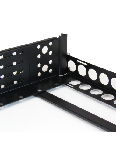 StarTech.com Guide rack universali 2U - Staffe di montaggio fisse - Binari per rack da 19" a profondità regolabile per apparecc
