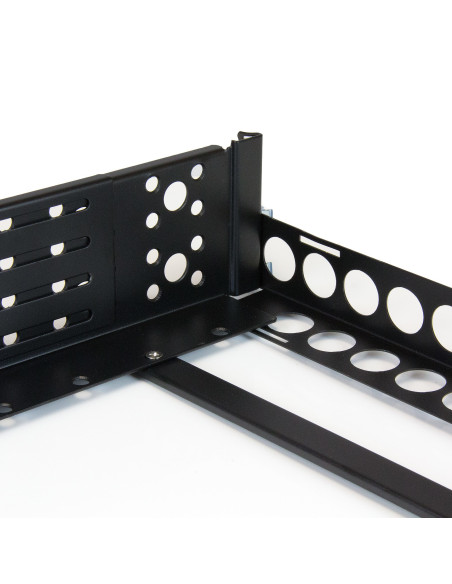 StarTech.com Guide rack universali 2U - Staffe di montaggio fisse - Binari per rack da 19" a profondità regolabile per apparecc